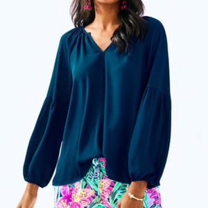 Charleigh Blouse in Inky Navy